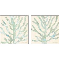 Framed Coral Vision on Cream 2 Piece Art Print Set
