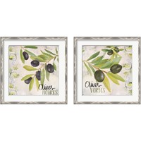 Framed 'Olives Noires et Vertes 2 Piece Framed Art Print Set' border=