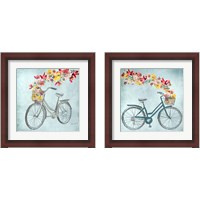 Framed Floral Day Bike 2 Piece Framed Art Print Set