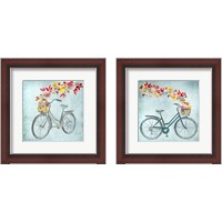 Framed Floral Day Bike 2 Piece Framed Art Print Set