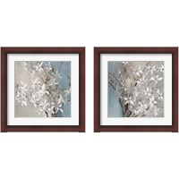 Framed 'Misty Orchids (Blue) 2 Piece Framed Art Print Set' border=
