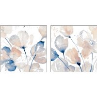 Framed 'Natural Flower 2 Piece Art Print Set' border=
