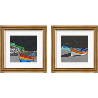 Framed 'Boat Ride along the Coast 2 Piece Framed Art Print Set' border=