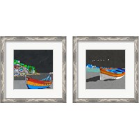 Framed 'Boat Ride along the Coast 2 Piece Framed Art Print Set' border=