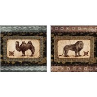 Framed African Expression Square 2 Piece Art Print Set