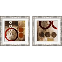 Framed 'Red Liberate Square 2 Piece Framed Art Print Set' border=