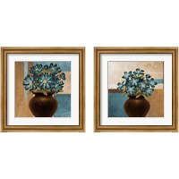 Framed 'Floral Motif 2 Piece Framed Art Print Set' border=