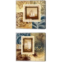 Framed 'Sailing the Seas 2 Piece Canvas Print Set' border=
