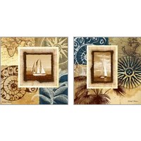 Framed 'Sailing the Seas 2 Piece Art Print Set' border=