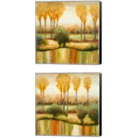 Framed Early Morning Meadow 2 Piece Canvas Print Set