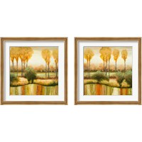 Framed 'Early Morning Meadow 2 Piece Framed Art Print Set' border=