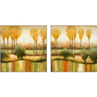 Framed 'Early Morning Meadow 2 Piece Art Print Set' border=