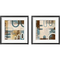 Framed 'Playing with Shapes 2 Piece Framed Art Print Set' border=