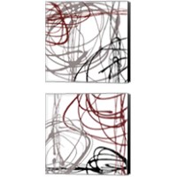 Framed 'Swirl Velocity 2 Piece Canvas Print Set' border=
