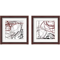 Framed 'Swirl Velocity 2 Piece Framed Art Print Set' border=