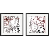 Framed 'Swirl Velocity 2 Piece Framed Art Print Set' border=