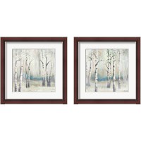 Framed 'Watercolor December Birch 2 Piece Framed Art Print Set' border=