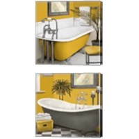 Framed 'Sunny Bath 2 Piece Canvas Print Set' border=