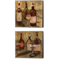 Framed Bottle of Wine 2 Piece Canvas Print Set