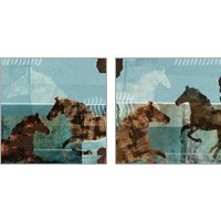 Framed 'Around the Stable 2 Piece Art Print Set' border=