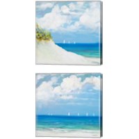 Framed 'Seaside 2 Piece Canvas Print Set' border=