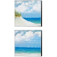 Framed 'Seaside 2 Piece Canvas Print Set' border=