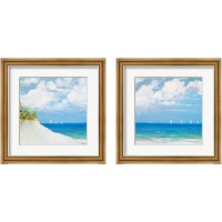 Framed 'Seaside 2 Piece Framed Art Print Set' border=