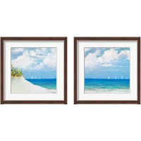 Framed 'Seaside 2 Piece Framed Art Print Set' border=