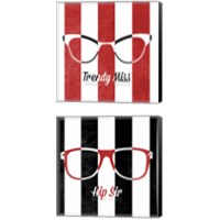 Framed 'Hip Glasses 2 Piece Canvas Print Set' border=