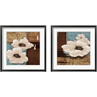 Framed White Poppies 2 Piece Framed Art Print Set