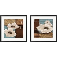 Framed White Poppies 2 Piece Framed Art Print Set