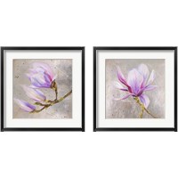 Framed Magnolia on Silver Leaf 2 Piece Framed Art Print Set