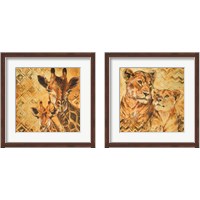 Framed Safari Mother and Son 2 Piece Framed Art Print Set