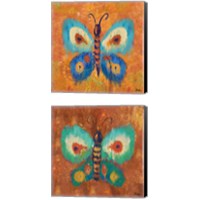 Framed Ikat Flutter2 Piece Canvas Print Set