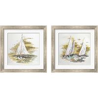Framed Sailing at Sunse 2 Piece Framed Art Print Set