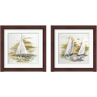 Framed Sailing at Sunse 2 Piece Framed Art Print Set
