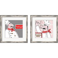 Framed 'Bon Appetit Chef 2 Piece Framed Art Print Set' border=