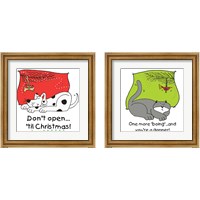Framed Don't Open til Christmas 2 Piece Framed Art Print Set
