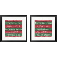 Framed 'Holiday Chants 2 Piece Framed Art Print Set' border=
