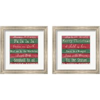 Framed 'Holiday Chants 2 Piece Framed Art Print Set' border=