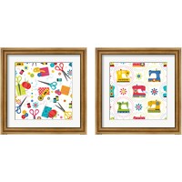 Framed 'Sew Excited 2 Piece Framed Art Print Set' border=