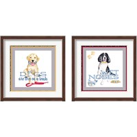 Framed 'Dogs Life 2 Piece Framed Art Print Set' border=
