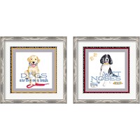 Framed 'Dogs Life 2 Piece Framed Art Print Set' border=