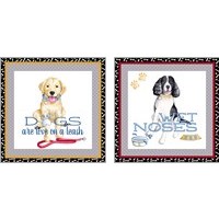 Framed 'Dogs Life 2 Piece Art Print Set' border=
