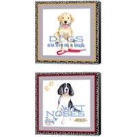 Framed 'Dogs Life 2 Piece Canvas Print Set' border=