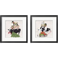 Framed Christmas on the Farm 2 Piece Framed Art Print Set