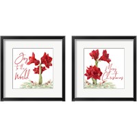 Framed Merry Amaryllis 2 Piece Framed Art Print Set