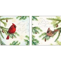 Framed 'Christmas Blessings 2 Piece Art Print Set' border=