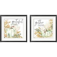 Framed 'Ghost Pumpkin Harvest Sentiment 2 Piece Framed Art Print Set' border=