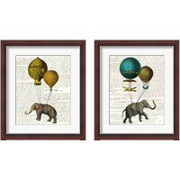 Framed 'Elephant Ride 2 Piece Framed Art Print Set' border=